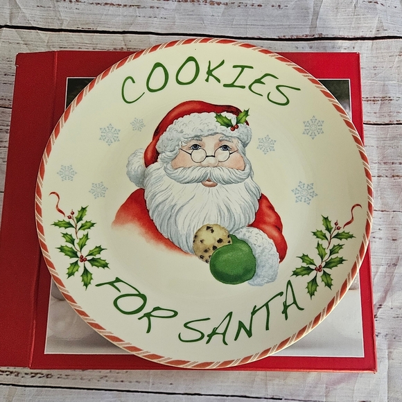Lenox Holiday Cookies for Santa Plate Christmas Original Box - Picture 2 of 8